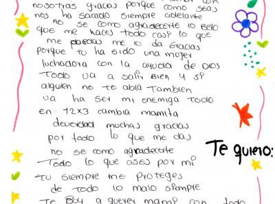 Carta de su hija a Consuelo